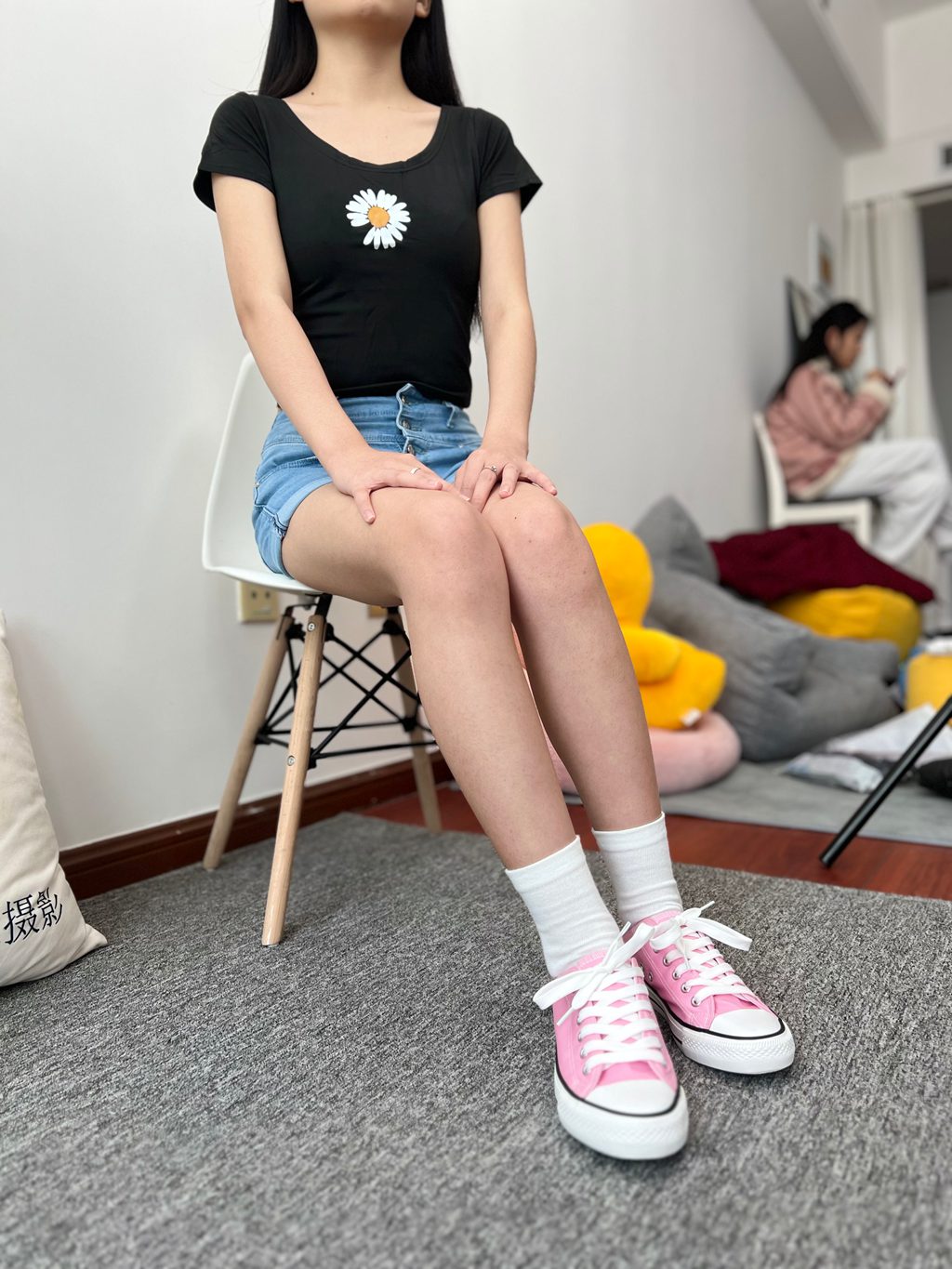 三禾摄影 NO.026 牛仔短裤 棉袜 帆布鞋 [176P/1V/887MB] 三禾摄影-第3张