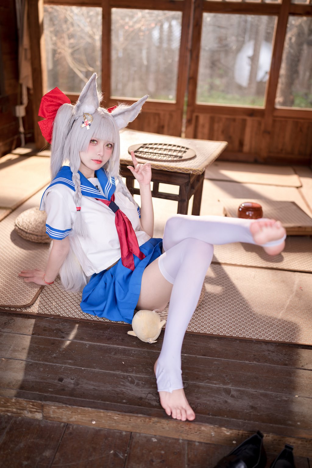 人气Coser@九柒喵 朝凪 JK (碧蓝航线) [37P/188MB] 网红写真-第2张