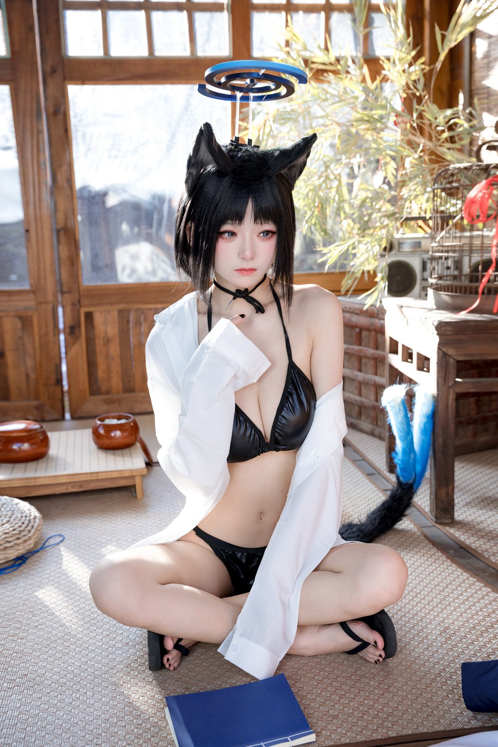 人气Coser@九柒喵 桔梗衬衫 [10P/82MB] 网红写真-第2张