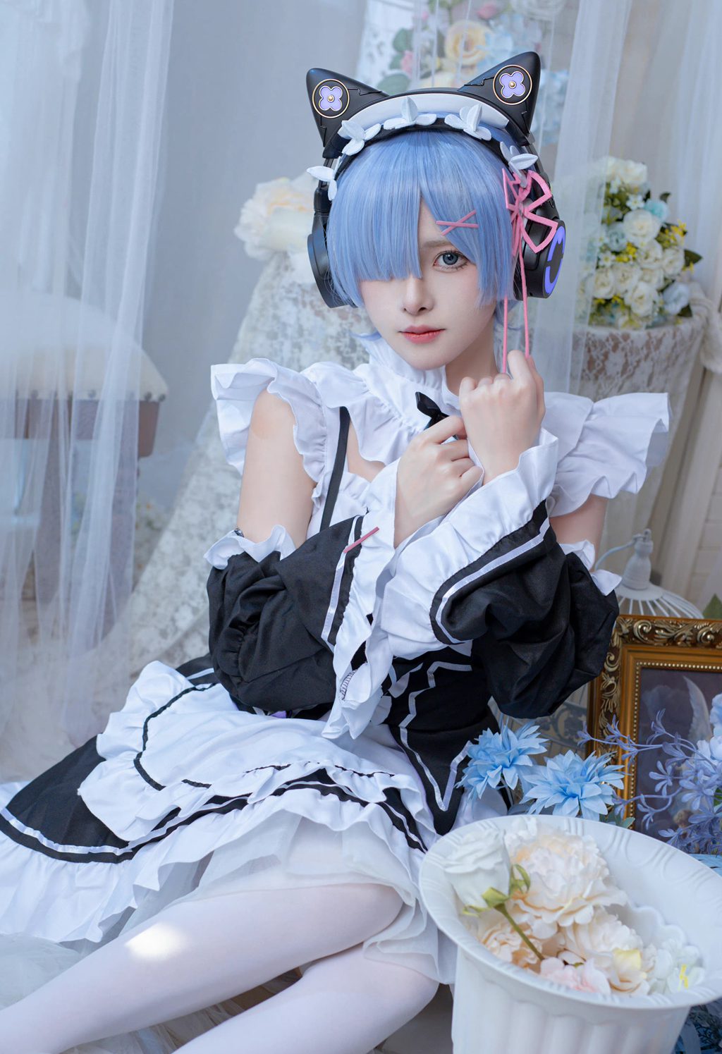 动漫Coser@腥味猫罐  REM蕾姆[12P-76.1M] 网红写真-第2张