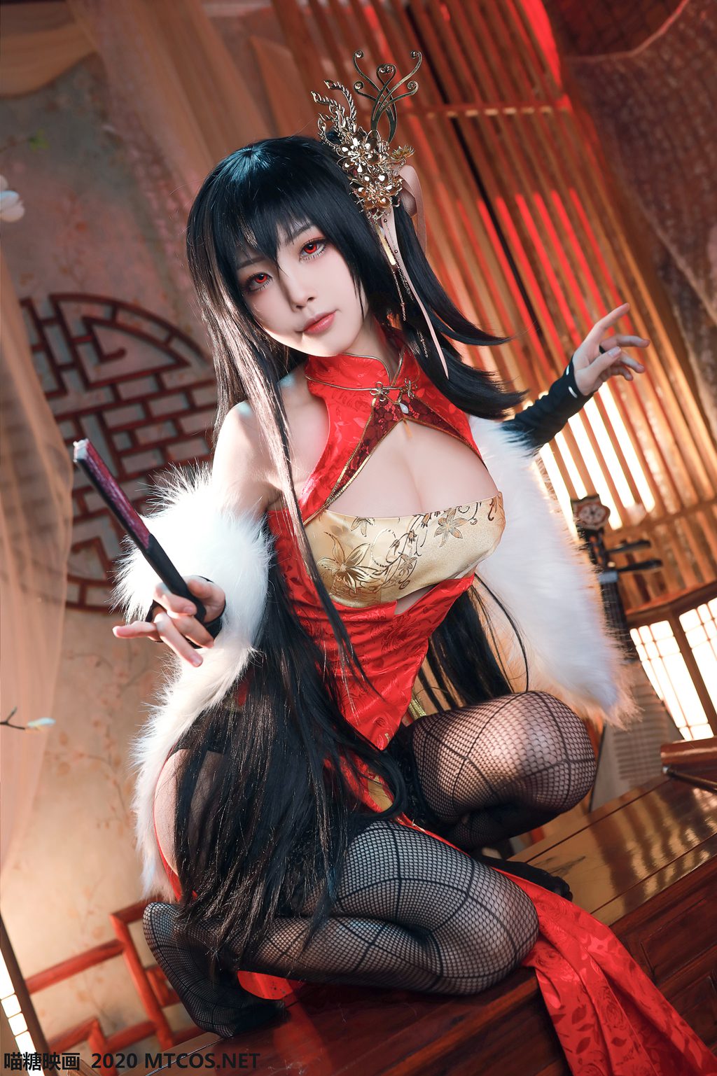 喵糖映画少女  HML.004 水淼大凤旗袍[40P／867MB] 其它写真-第2张