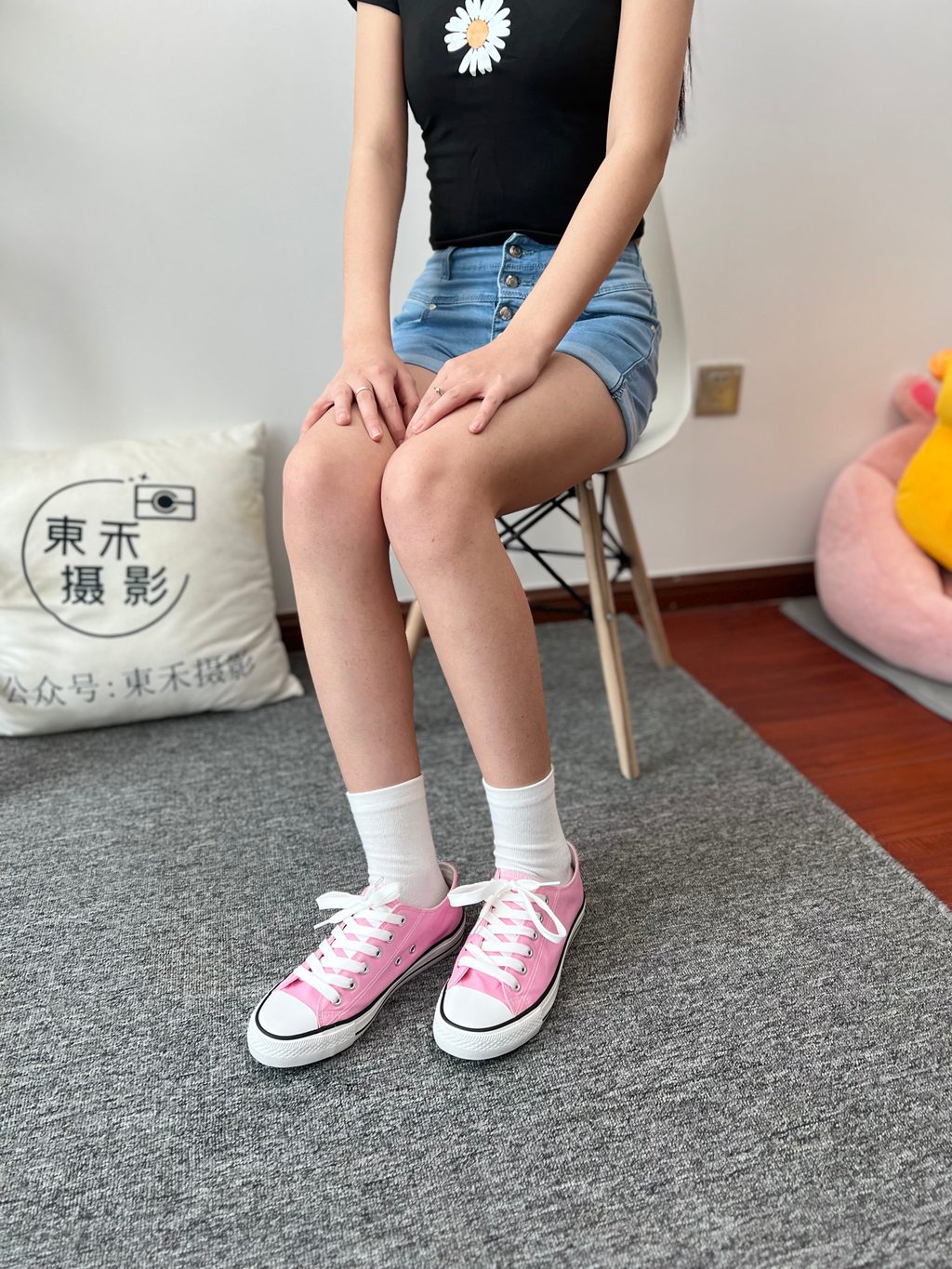 三禾摄影 NO.026 牛仔短裤 棉袜 帆布鞋 [176P/1V/887MB] 三禾摄影-第2张