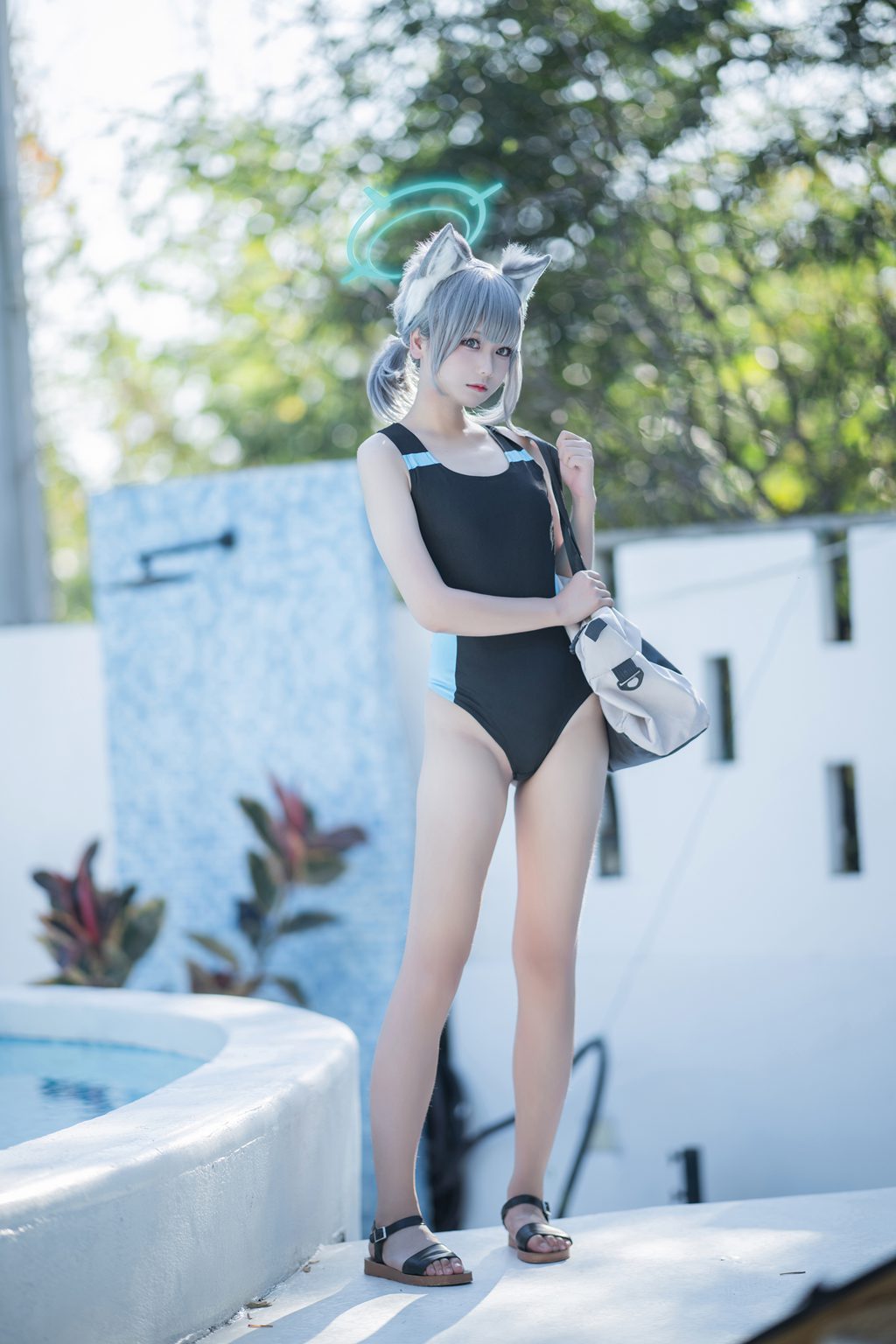 网紅Coser@lunananya 砂狼白子 泳装 [29P-170MB] 网红写真-第2张