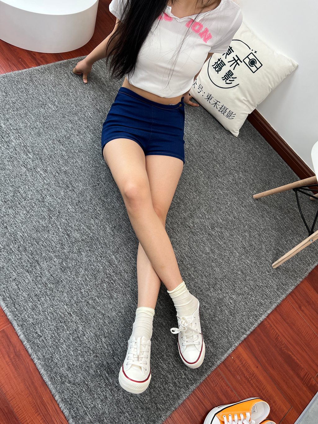 三禾摄影 NO.027 牛仔短裤 棉袜 帆布鞋 [213P/1V/1.48GB] 三禾摄影-第2张