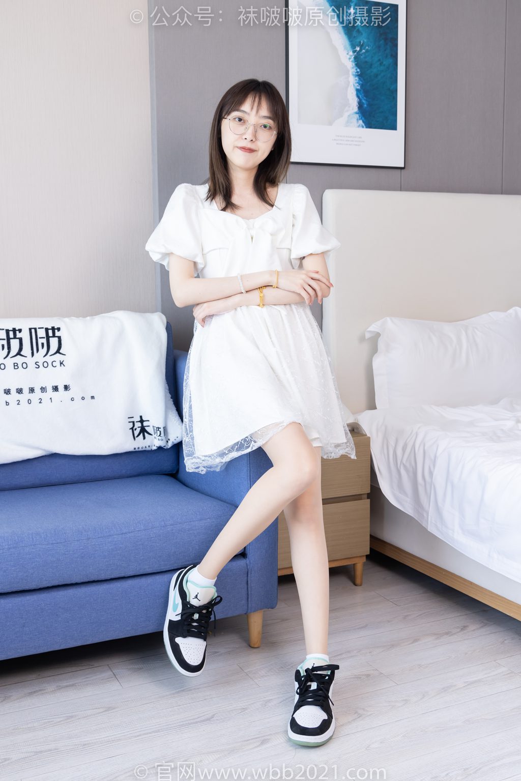 [BoBoSocks袜啵啵] NO.574 稚予-板鞋、白棉袜、薄肉丝 [150P/1V/4.98GB] 年费专享-第2张