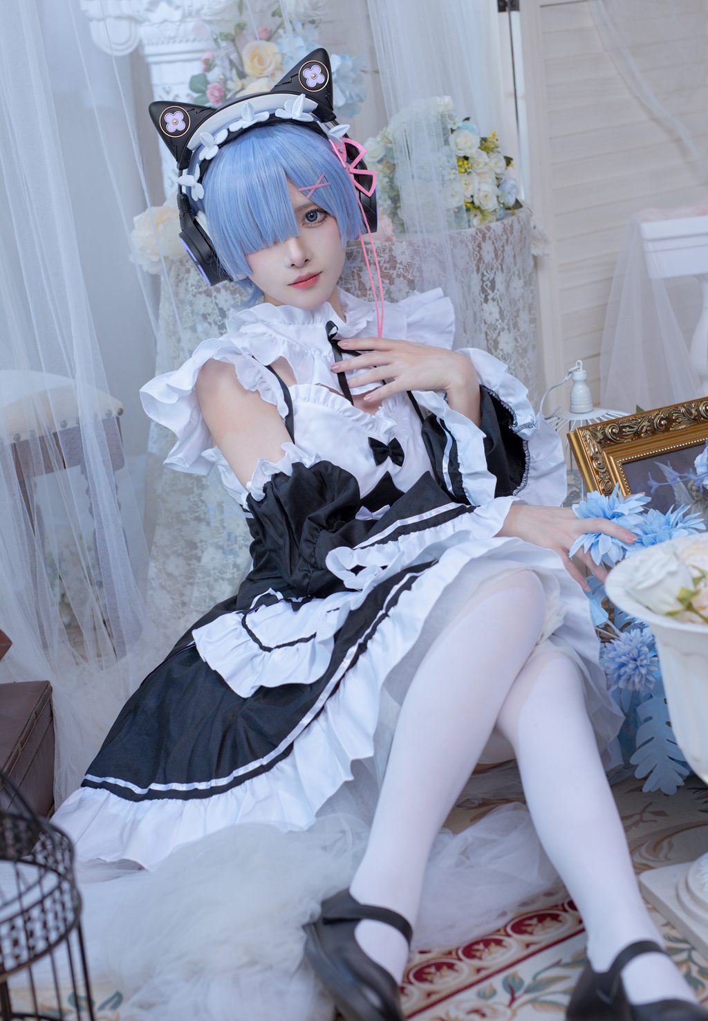 动漫Coser@腥味猫罐  REM蕾姆[12P-76.1M] 网红写真-第1张