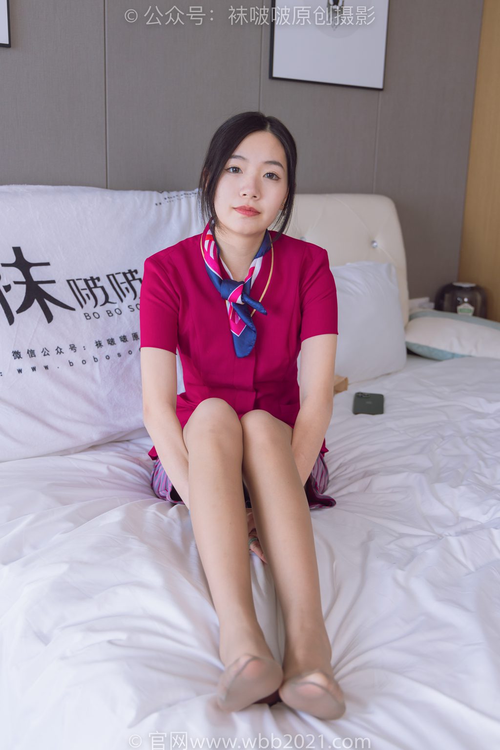 [BoBoSocks袜啵啵] NO.579 小甜豆-高跟鞋、咖啡丝（脚尖加固款）、空姐制服 [140P/1V/5.94G] 年费专享-第1张