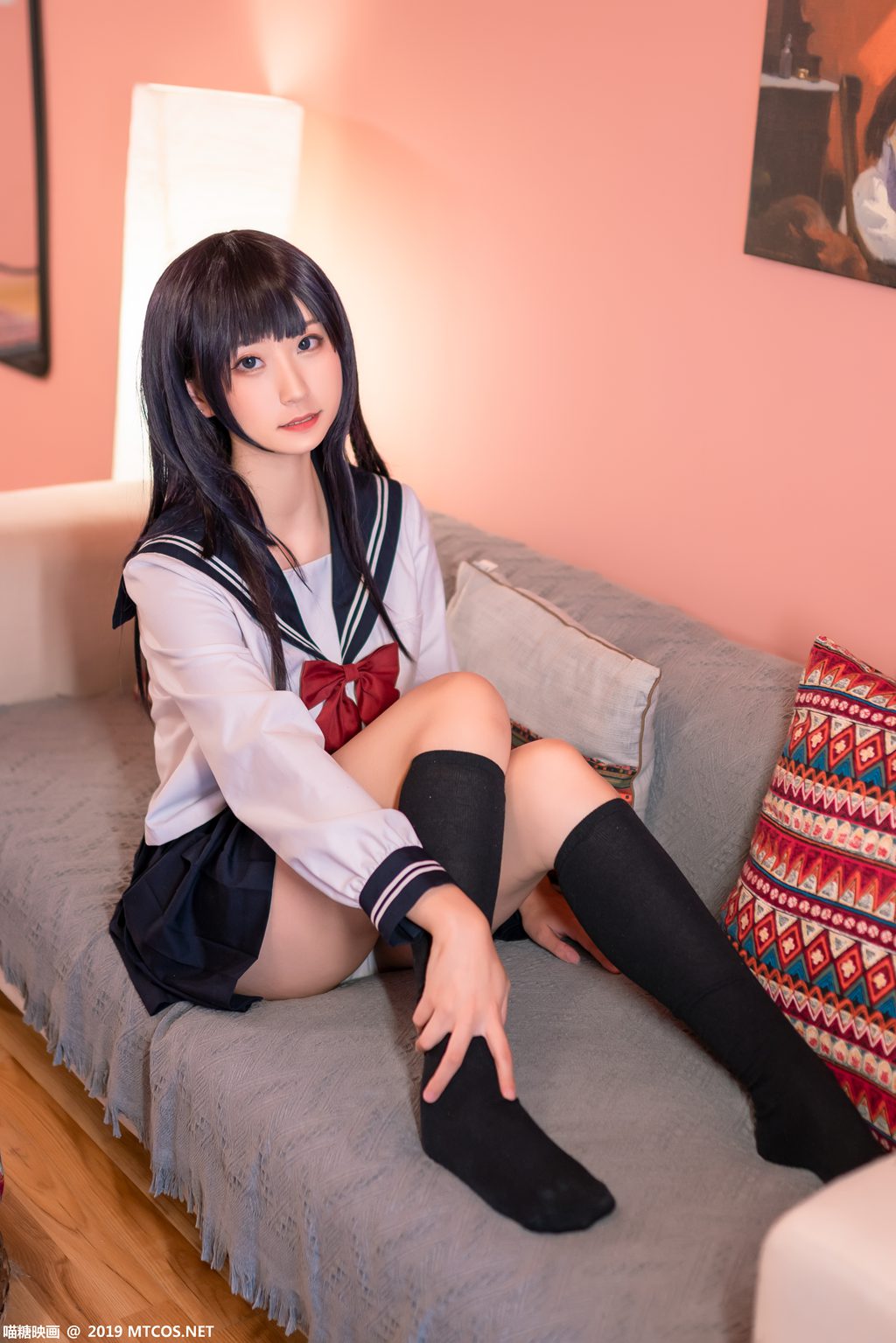 喵糖映画少女  SPL.010 粉民俗JK[40P／732M] 其它写真-第1张