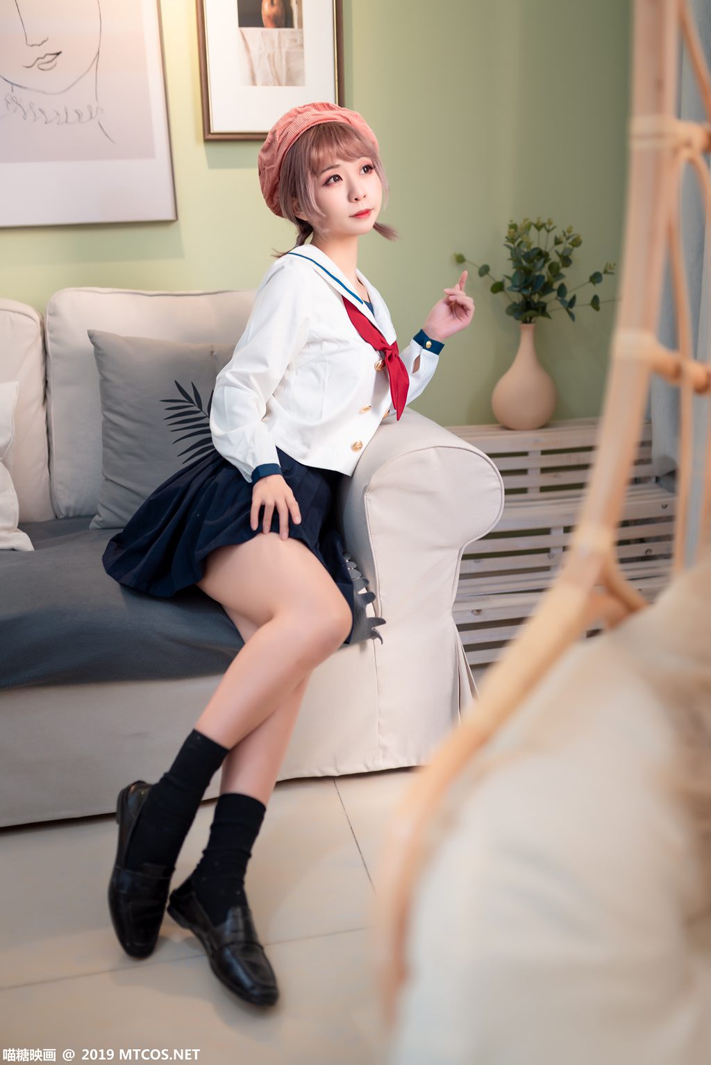 喵糖映画少女 SPL.011 绿民俗JK[40P／554M] 其它写真-第2张