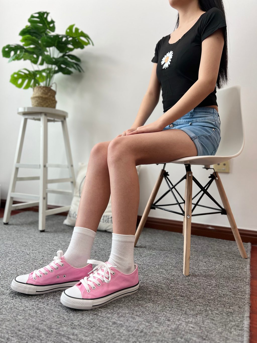 三禾摄影 NO.026 牛仔短裤 棉袜 帆布鞋 [176P/1V/887MB] 三禾摄影-第1张