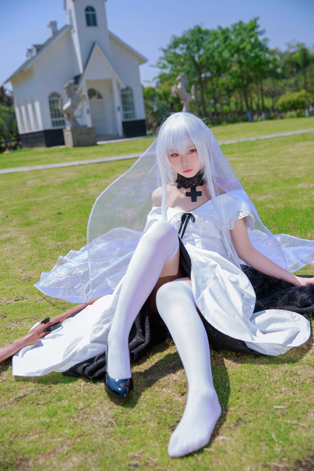 动漫博主@G44不会受伤 98K婚纱 德皇 [25P-70MB] 网红写真-第1张