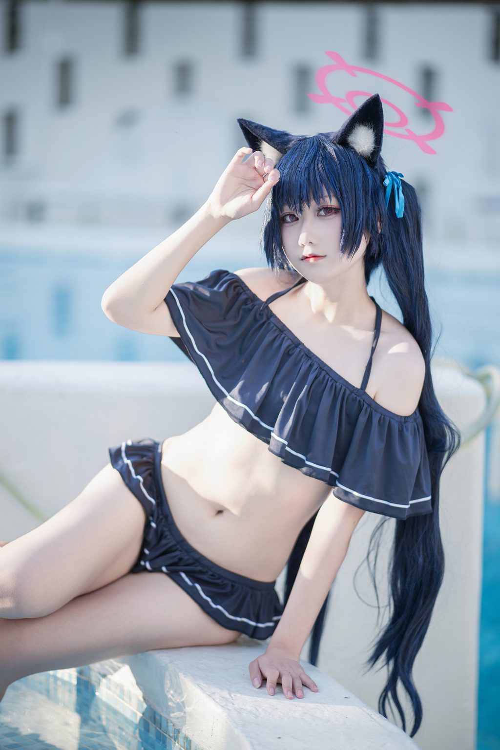 网紅Coser@lunananya 黑见芹香 泳装 [28P-175MB] 网红写真-第4张