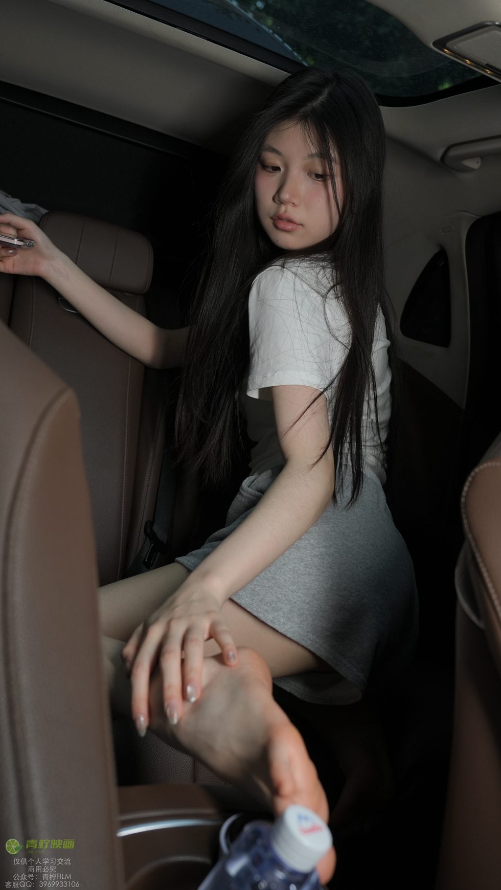 [青柠映画] NO.093 小小 车内白丝嘿丝素材（全套版）[127P/1V/1.67G] 年费专享-第4张