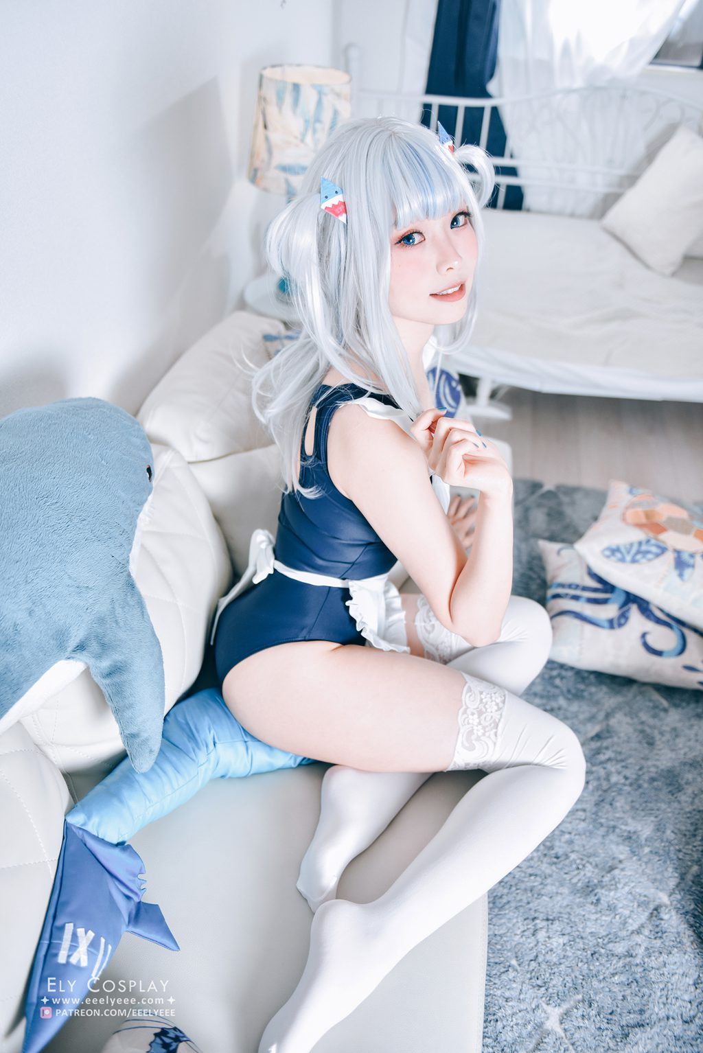 台湾Coser@ElyEE子 Gura Swimsuit [19P-24M] 网红写真-第4张
