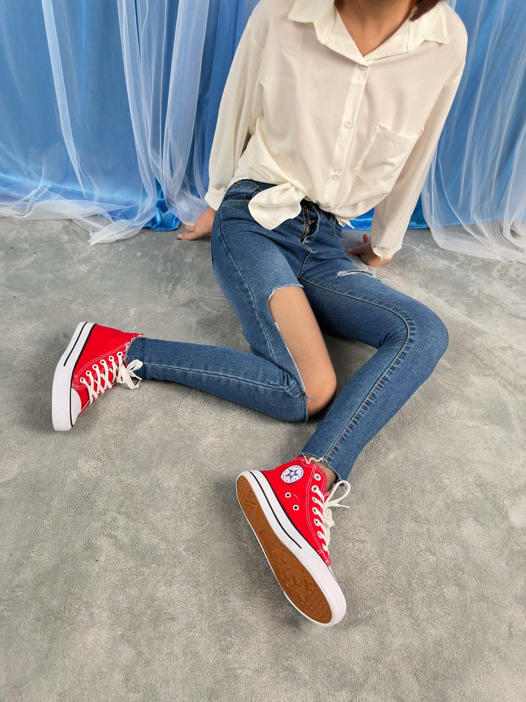 三禾摄影 NO.041 牛仔裤 嘿丝 帆布鞋 高跟 [239P/1V/3.47GB] 三禾摄影-第4张