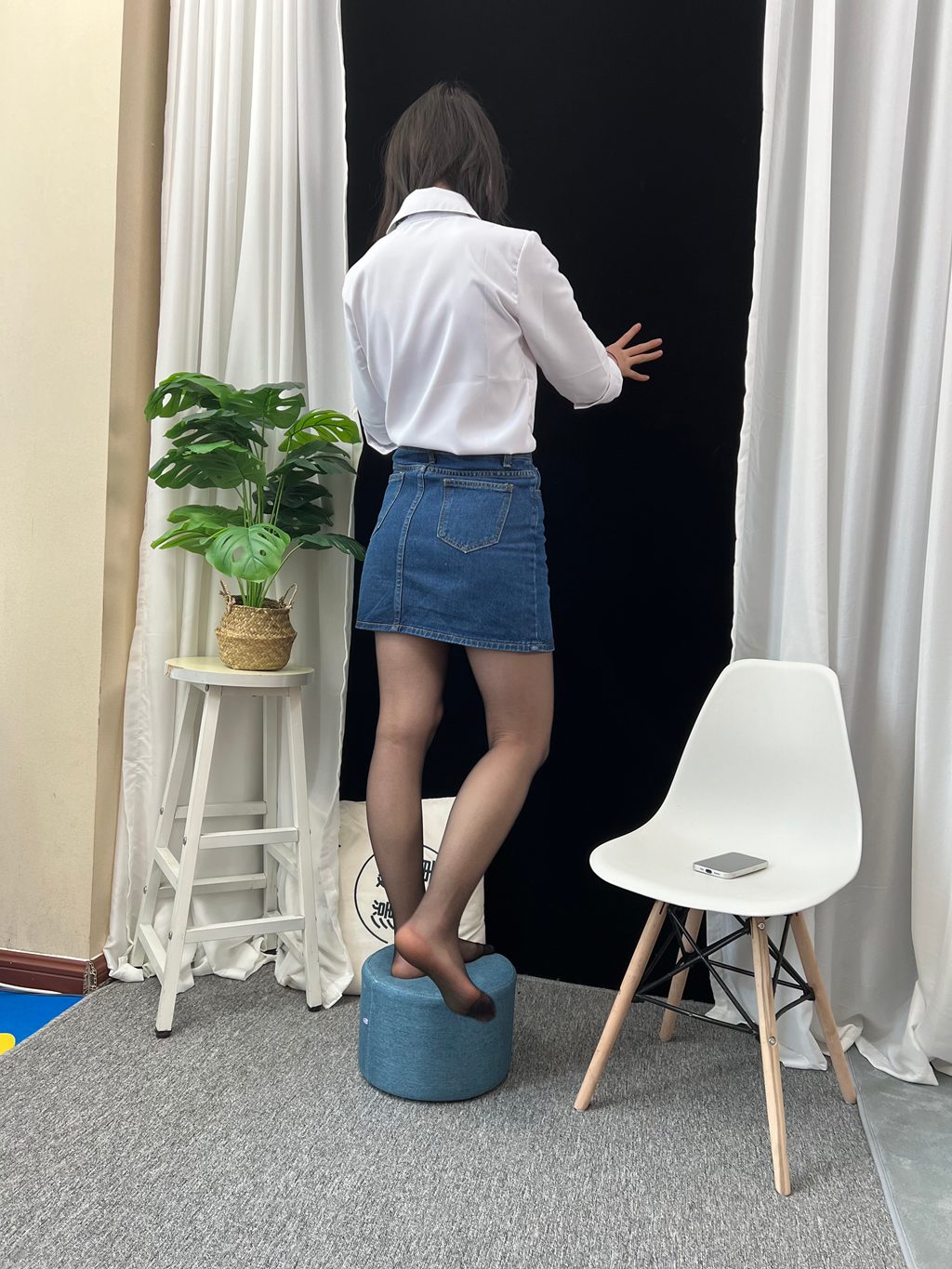 三禾摄影 NO.048 牛仔裙 嘿丝 高跟 [232P/1V/2.75GB] 三禾摄影-第4张