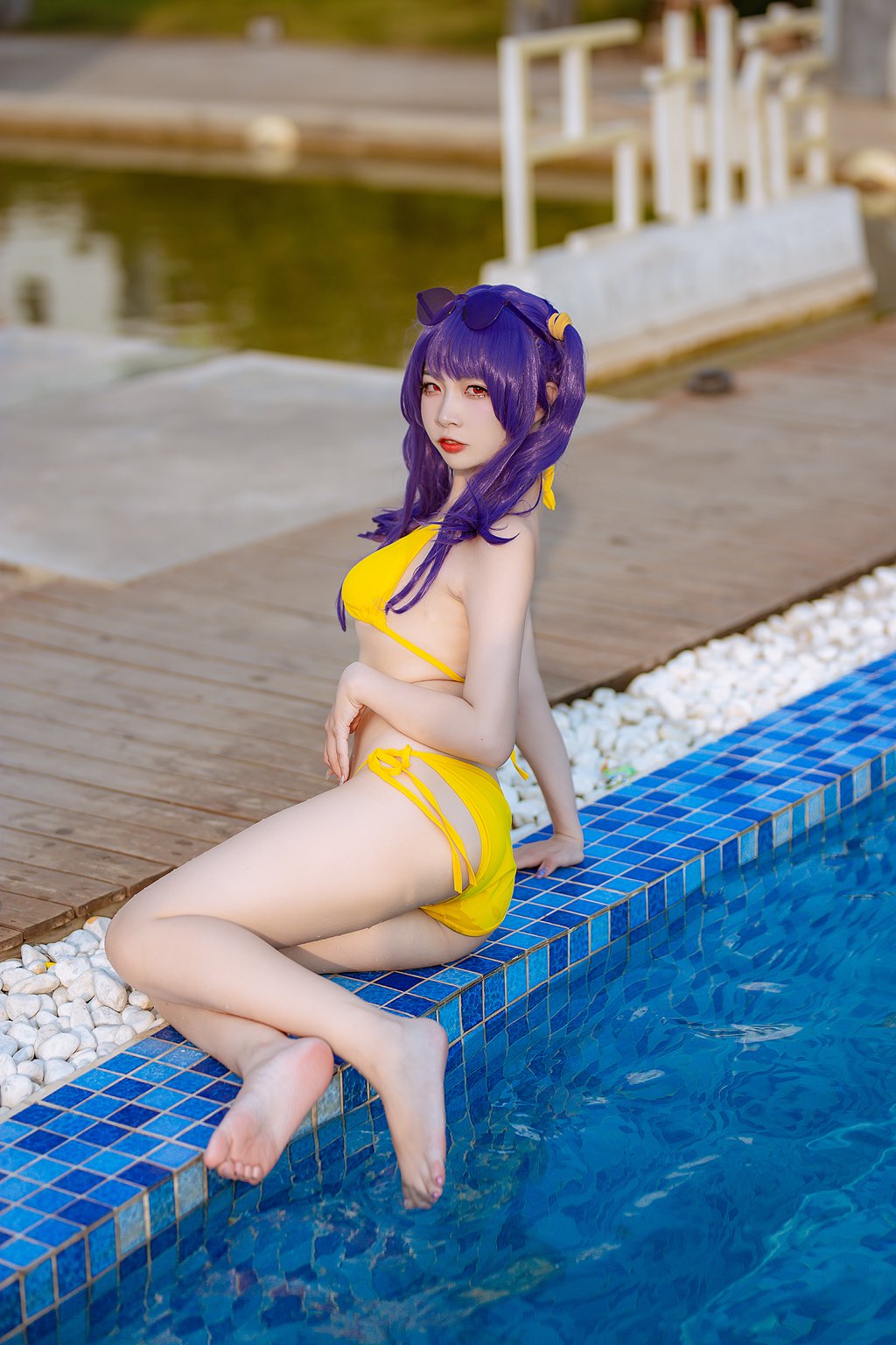 人气动漫博主@二佐Nisa 碧蓝波拉泳装 [20P/164MB] 网红写真-第4张