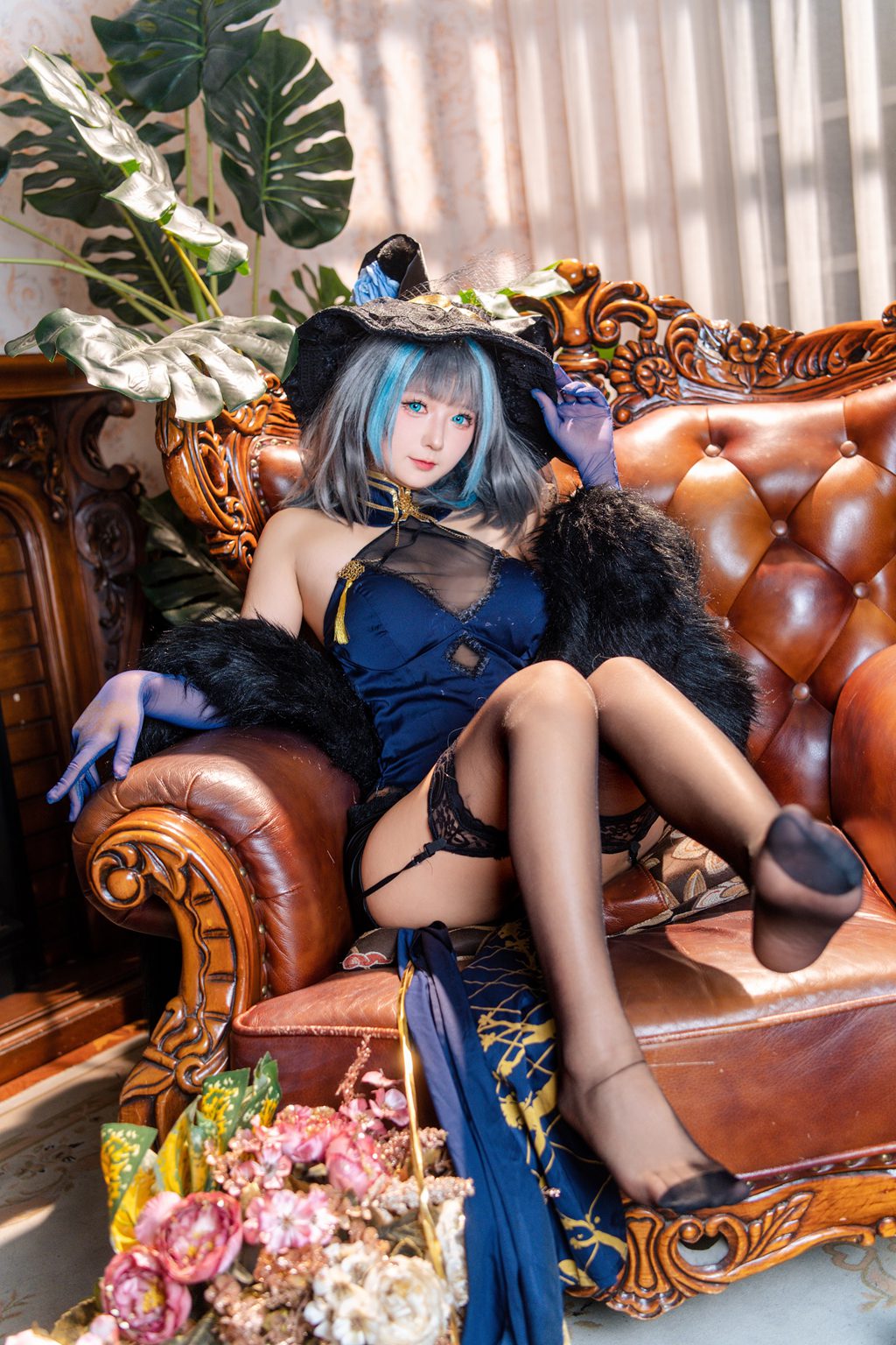 人气动漫博主@喜欢爱理吗 柴郡旗袍[36P-453.8M] 网红写真-第3张