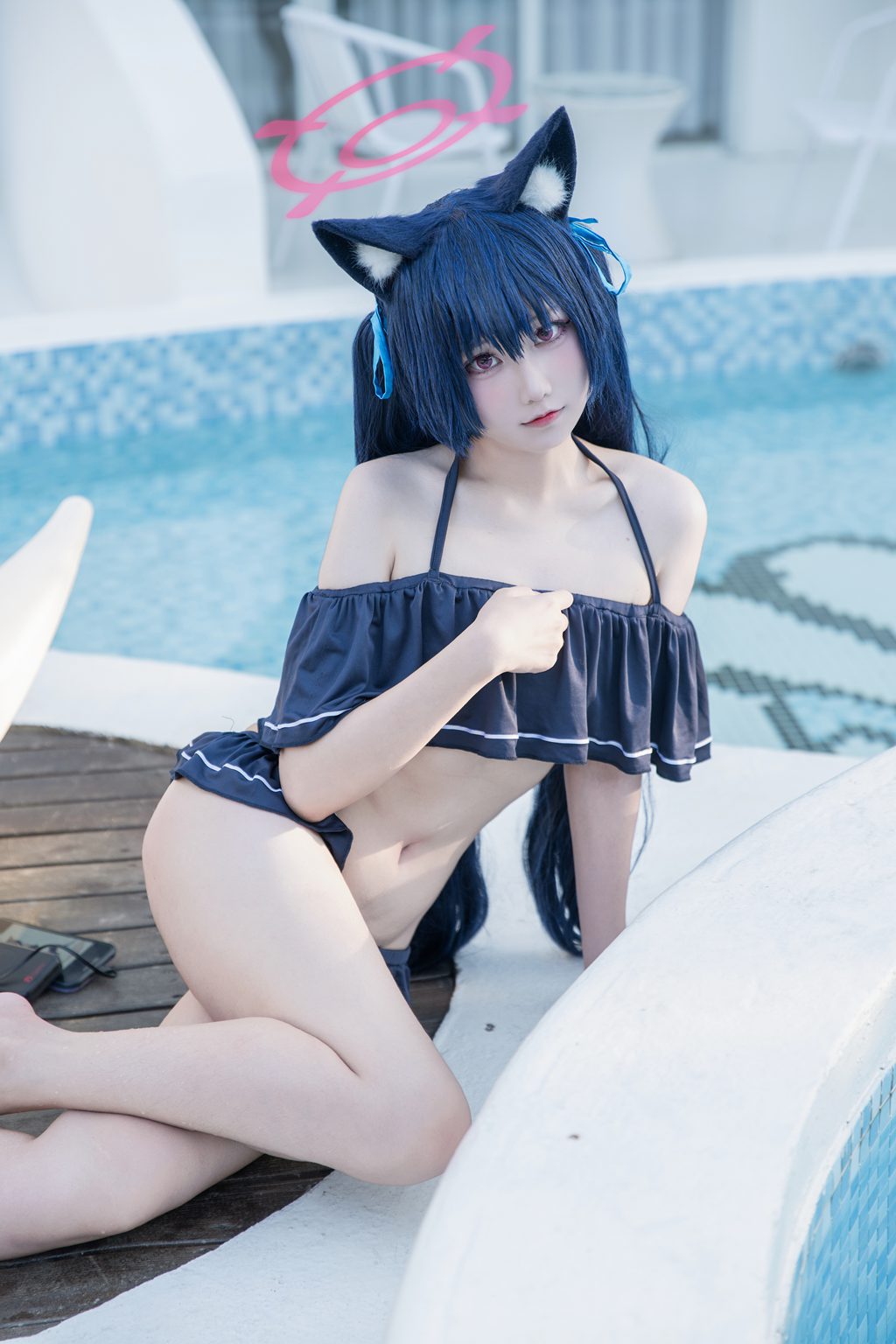 网紅Coser@lunananya 黑见芹香 泳装 [28P-175MB] 网红写真-第3张