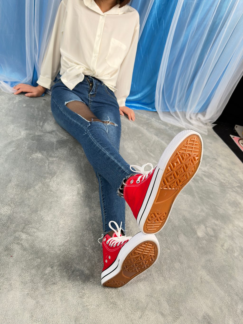 三禾摄影 NO.041 牛仔裤 嘿丝 帆布鞋 高跟 [239P/1V/3.47GB] 三禾摄影-第3张