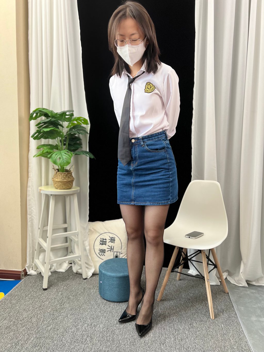 三禾摄影 NO.048 牛仔裙 嘿丝 高跟 [232P/1V/2.75GB] 三禾摄影-第3张