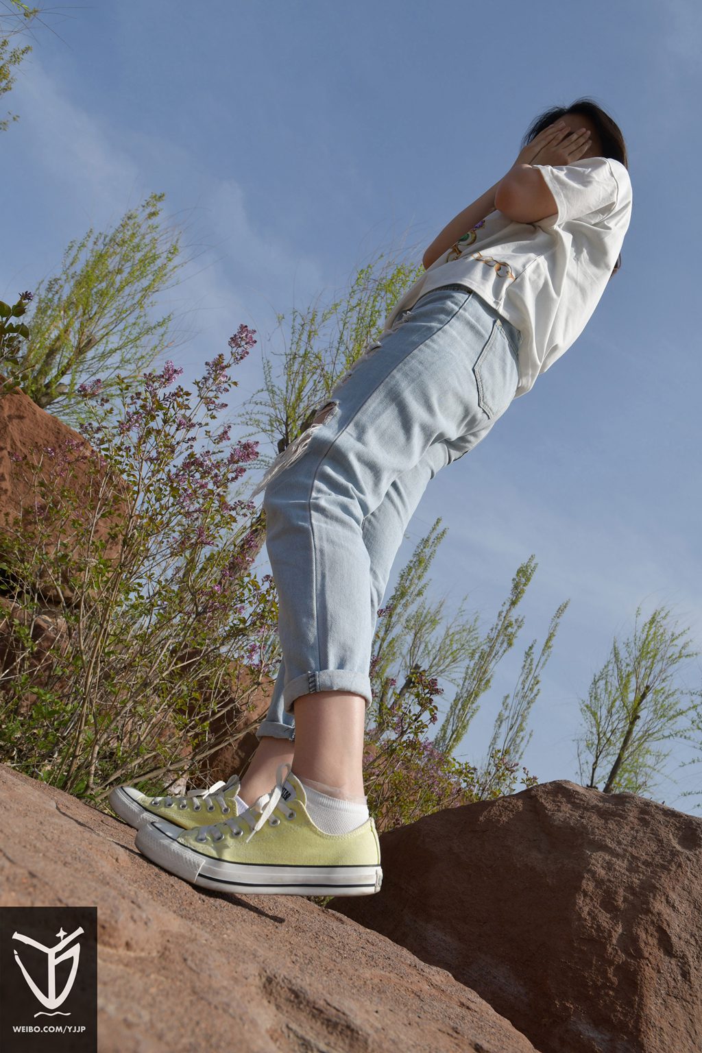 YJ街拍 NO.019 与帆布鞋女孩的郊游~（黄色匡威+两双白袜）[167P/150MB] YJ-第3张