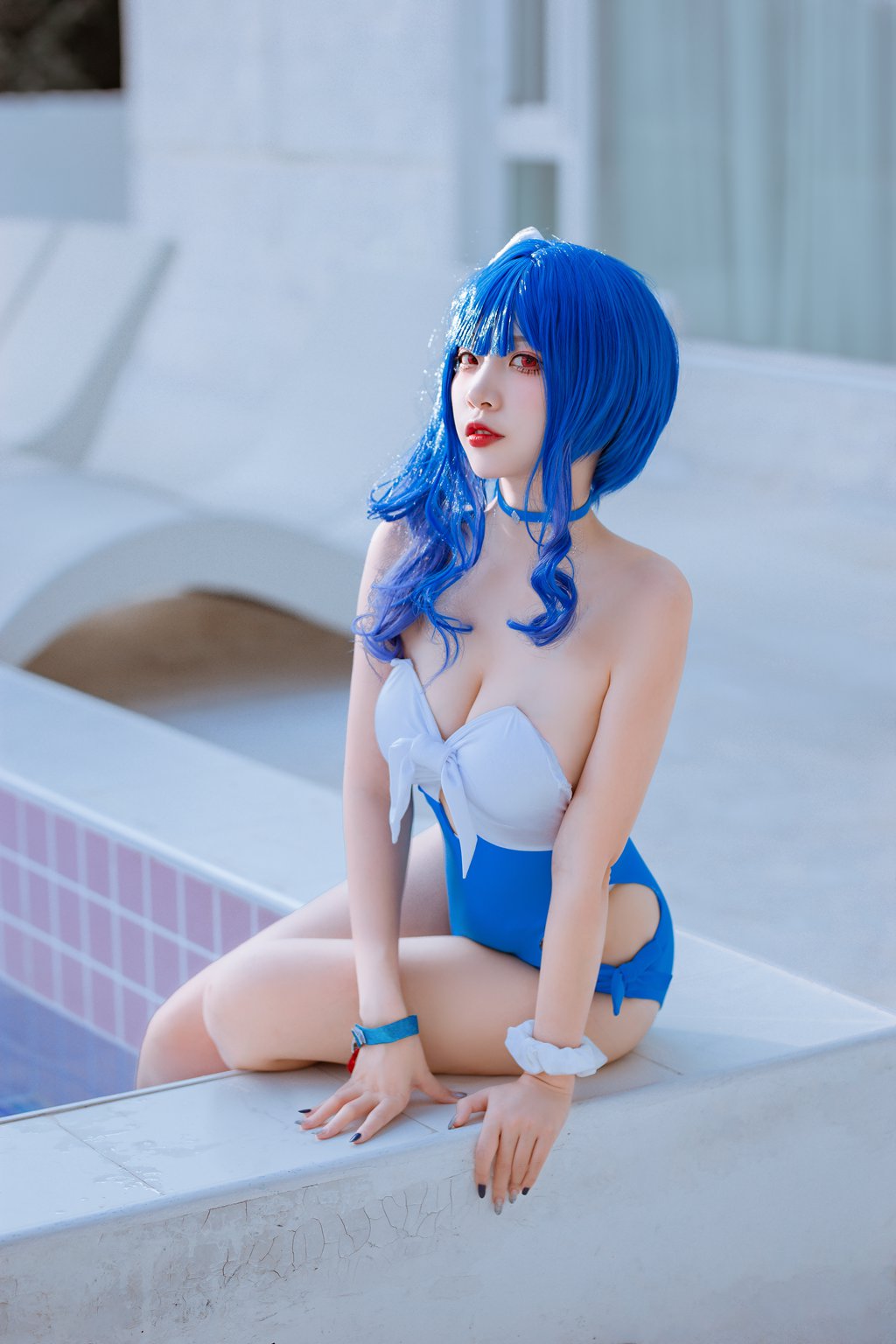 人气动漫博主@二佐Nisa 碧蓝波拉泳装 [26P/267MB] 网红写真-第4张