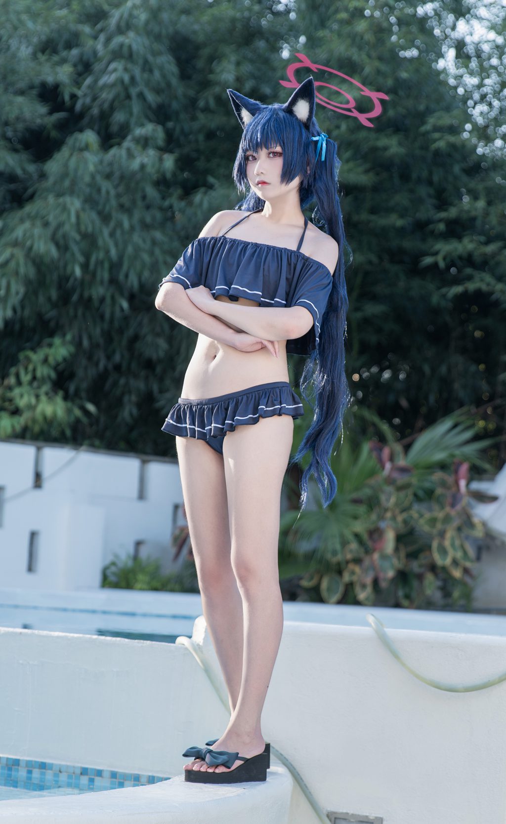 网紅Coser@lunananya 黑见芹香 泳装 [28P-175MB] 网红写真-第2张