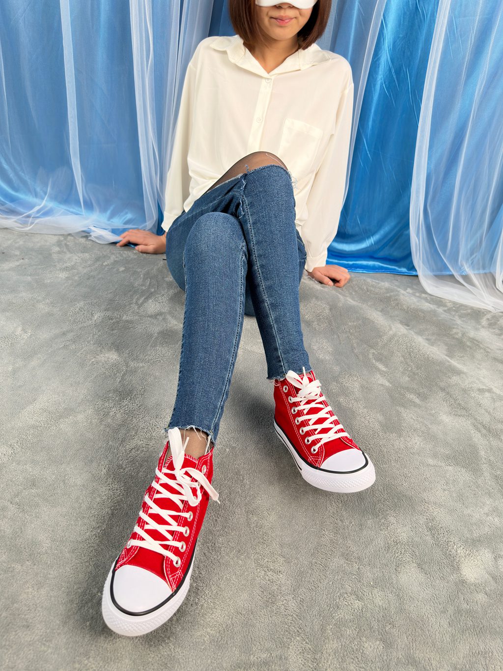 三禾摄影 NO.041 牛仔裤 嘿丝 帆布鞋 高跟 [239P/1V/3.47GB] 三禾摄影-第2张