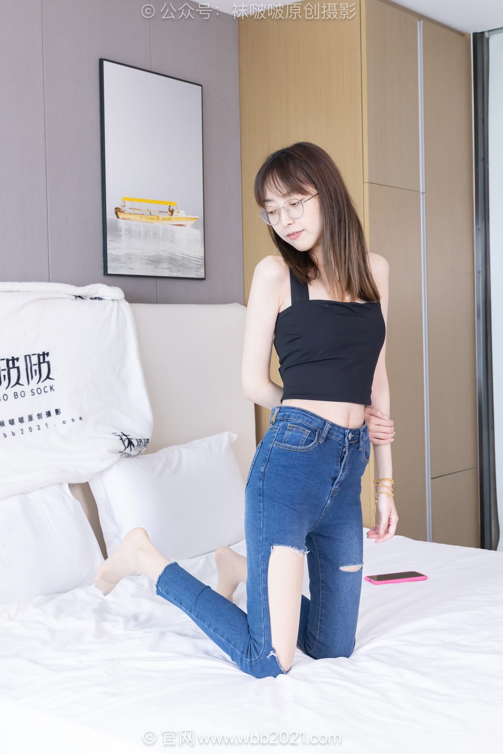 [BoBoSocks袜啵啵] NO.591 稚予-高跟凉鞋、薄肉丝（脚尖加固款）裤里丝、裸足（黑色美甲）[153P/1V/5.97G] 年费专享-第2张