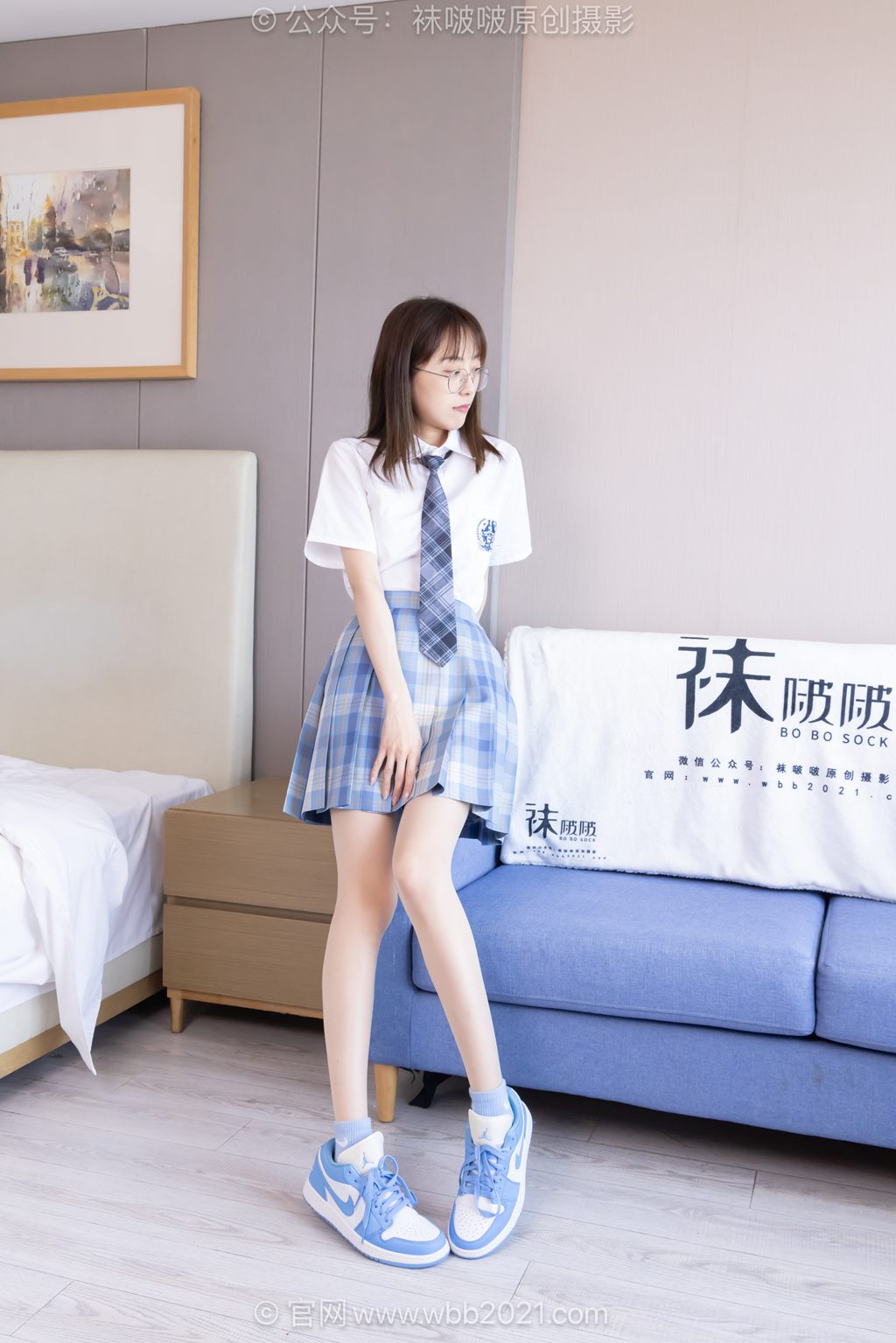 [BoBoSocks袜啵啵] NO.586 稚予-JK制服、板鞋、高跟鞋、薄肉丝、薄嘿丝 [140P/1V/5.95GB] 年费专享-第2张
