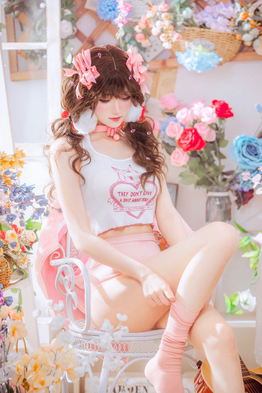 微博红人动漫Coser@南桃Momoko-少女吉他与蝴蝶结 [28P-147MB] 网红写真-第2张