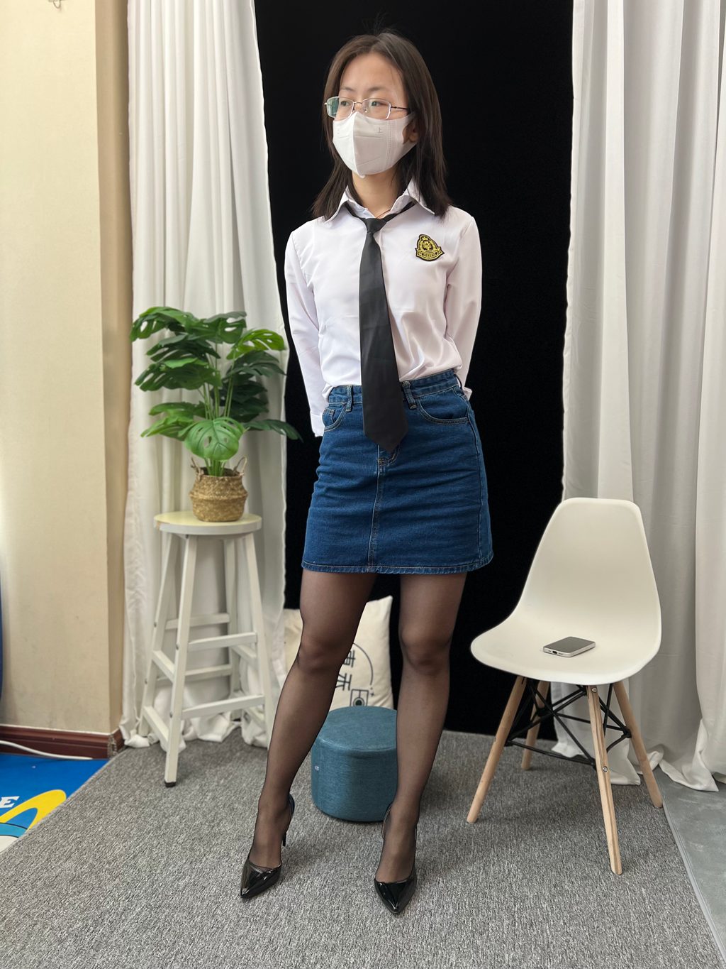 三禾摄影 NO.048 牛仔裙 嘿丝 高跟 [232P/1V/2.75GB] 三禾摄影-第2张