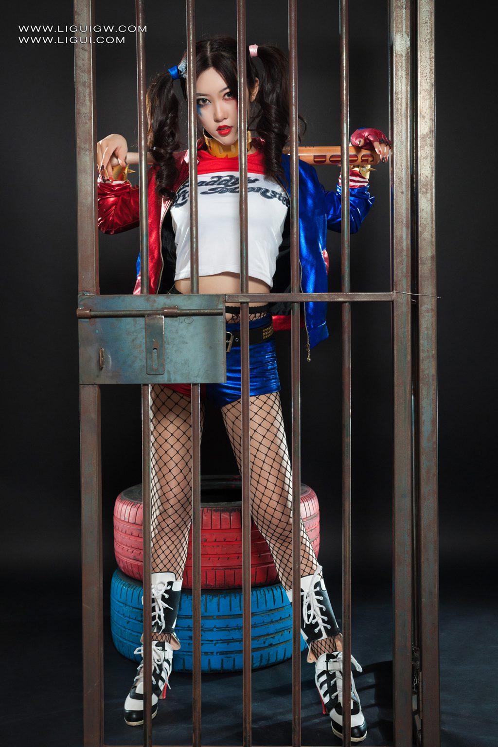 [Ligui丽柜] 2025.10.15《万圣节之恋狱小丑女》筱筱 Xiao xiao [56P/84MB] Ligui丽柜-第2张