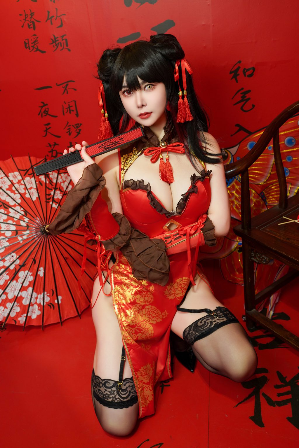 动漫Coser@亚马逊鲶鱼 时崎狂三 旗袍[25P-1V-547M] 网红写真-第2张