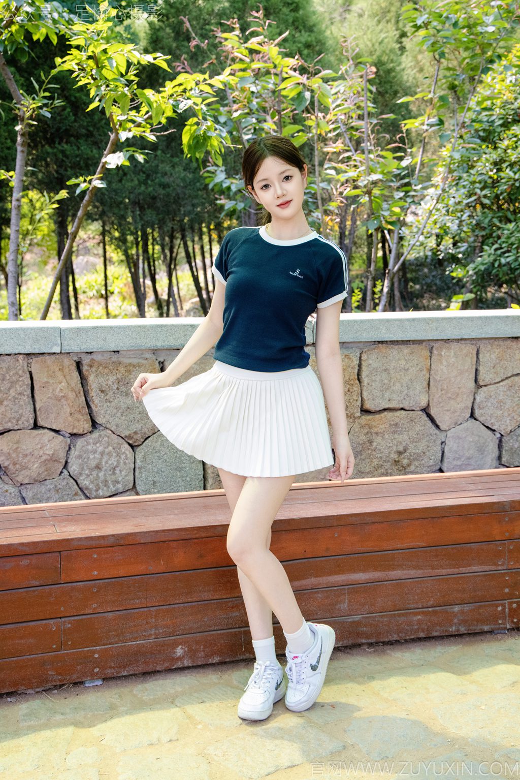 [足愉心摄影] NO.039 模特嘉怡（搭配：体操服、白色短裙、白色棉袜、运动鞋（完整版）[120P/2V/14.9G] 年费专享-第2张