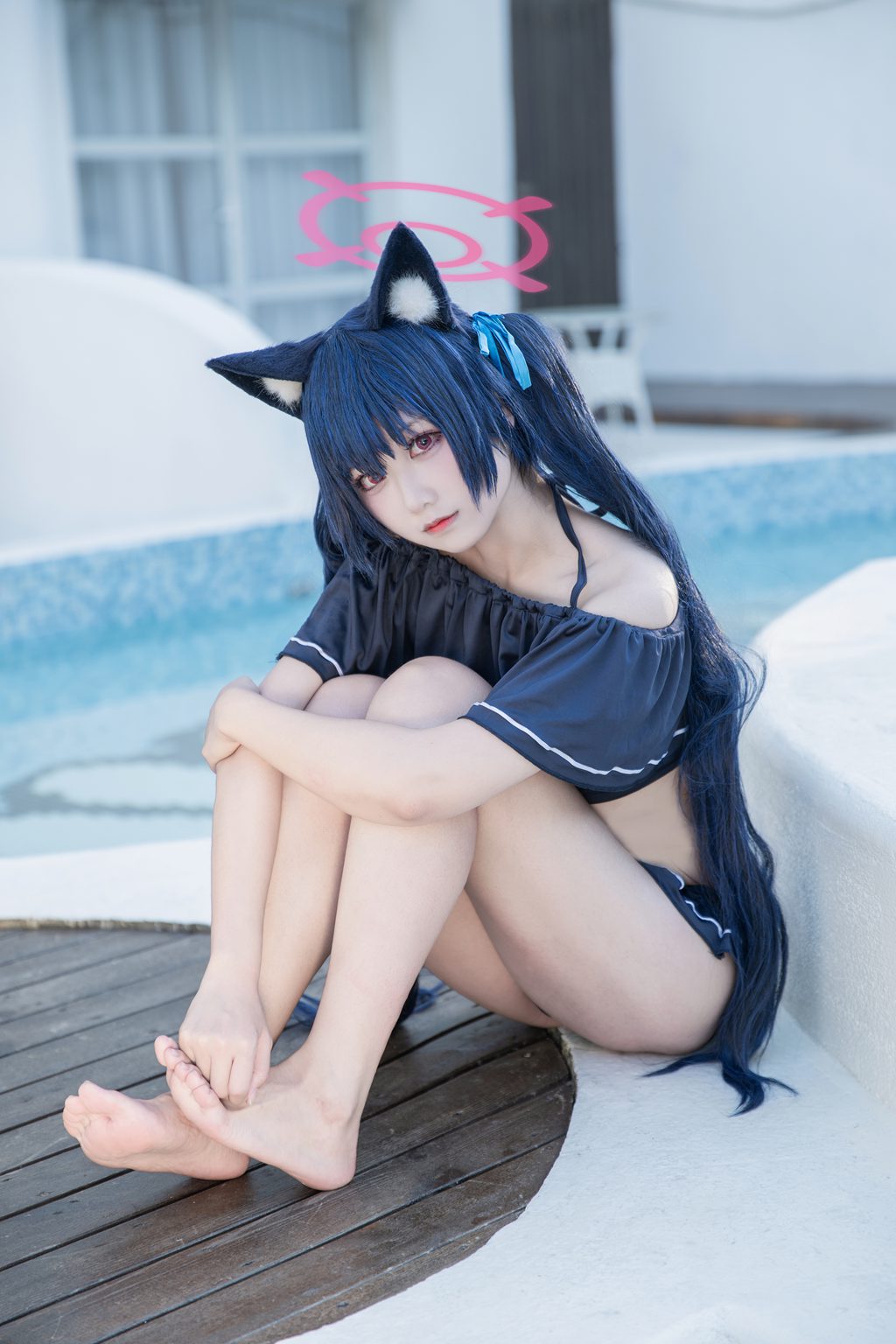 网紅Coser@lunananya 黑见芹香 泳装 [28P-175MB] 网红写真-第1张