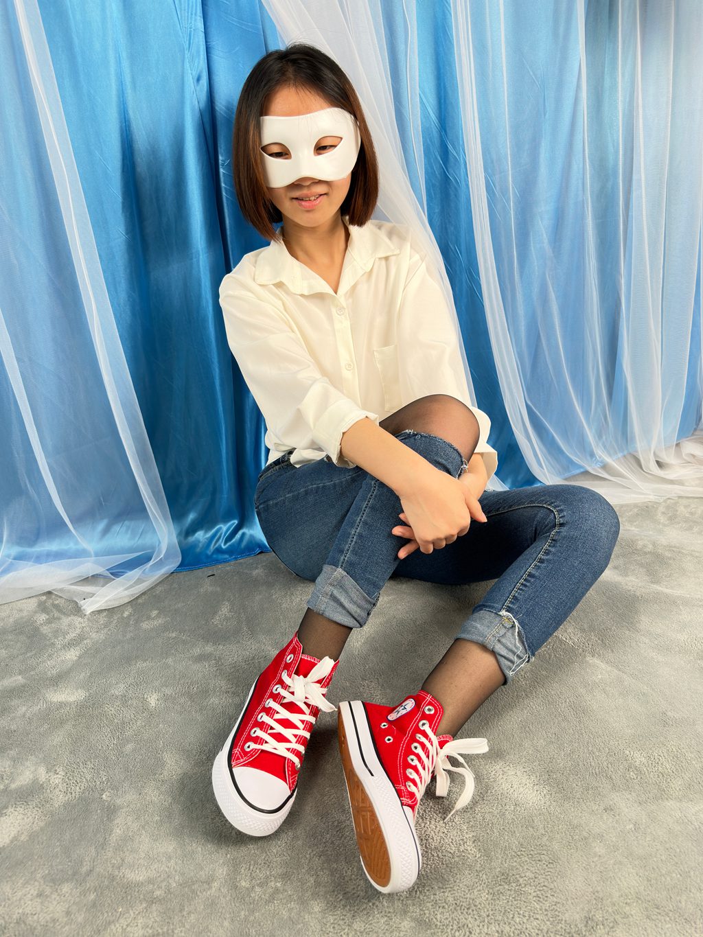 三禾摄影 NO.041 牛仔裤 嘿丝 帆布鞋 高跟 [239P/1V/3.47GB] 三禾摄影-第1张