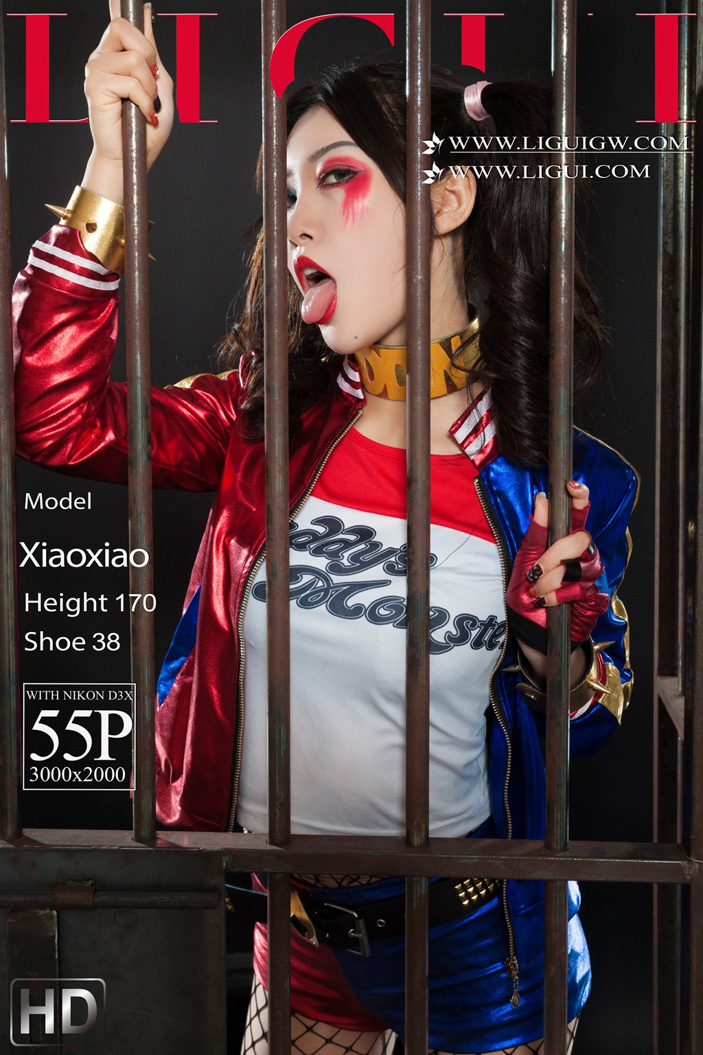 [Ligui丽柜] 2025.10.15《万圣节之恋狱小丑女》筱筱 Xiao xiao [56P/84MB] Ligui丽柜-第1张