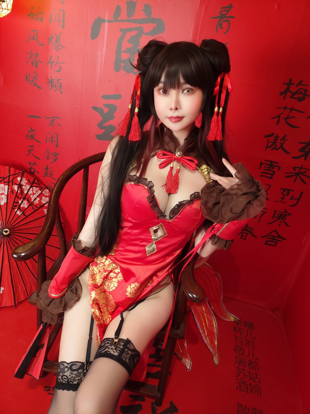 动漫Coser@亚马逊鲶鱼 时崎狂三 旗袍[25P-1V-547M] 网红写真-第1张