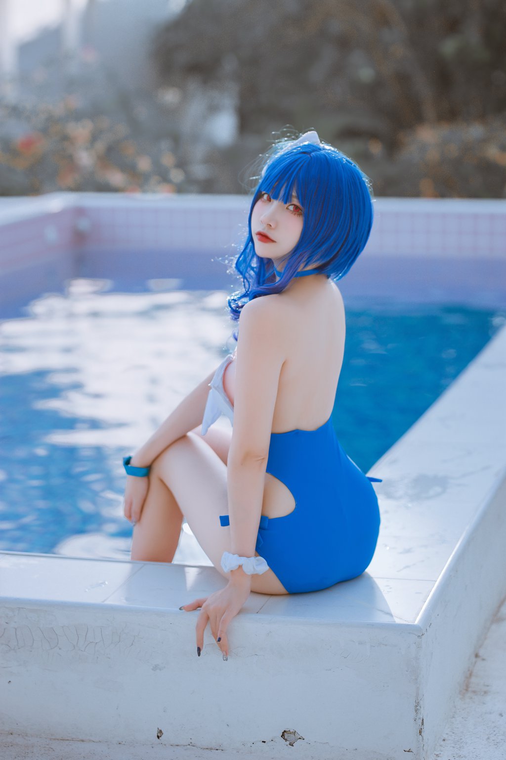 人气动漫博主@二佐Nisa 碧蓝波拉泳装 [26P/267MB] 网红写真-第1张