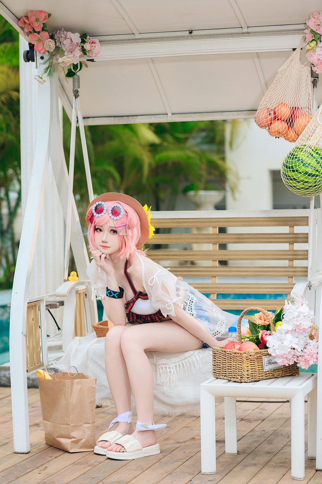 动漫博主@焖焖碳 明日方舟 澄闪泳装 [22P-166MB] 网红写真-第4张