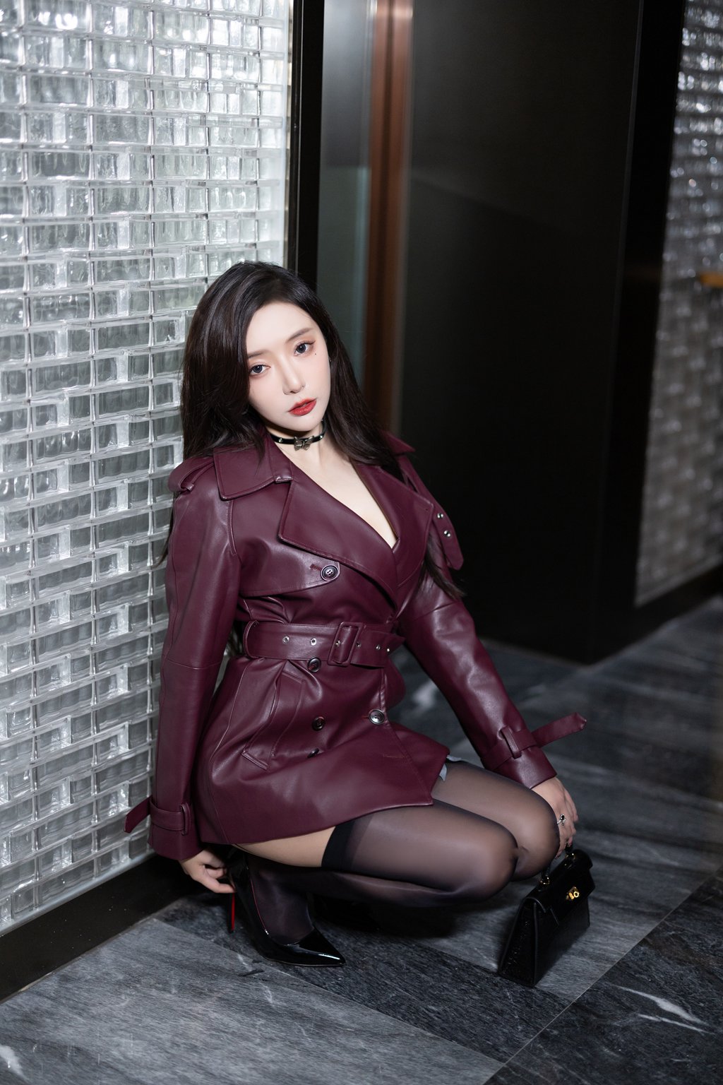 秀人模特@王馨瑶Yanni –红色皮衣[101P/798MB] 年费专享-第4张