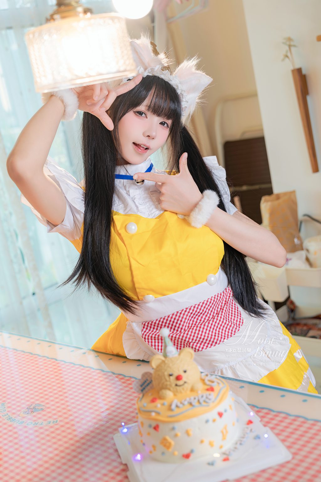 网紅博主@咬一口兔娘(黏黏团子兔) 诞生日限定 『兔子味蛋糕』 [114P/3V/3.09G] 网红写真-第3张