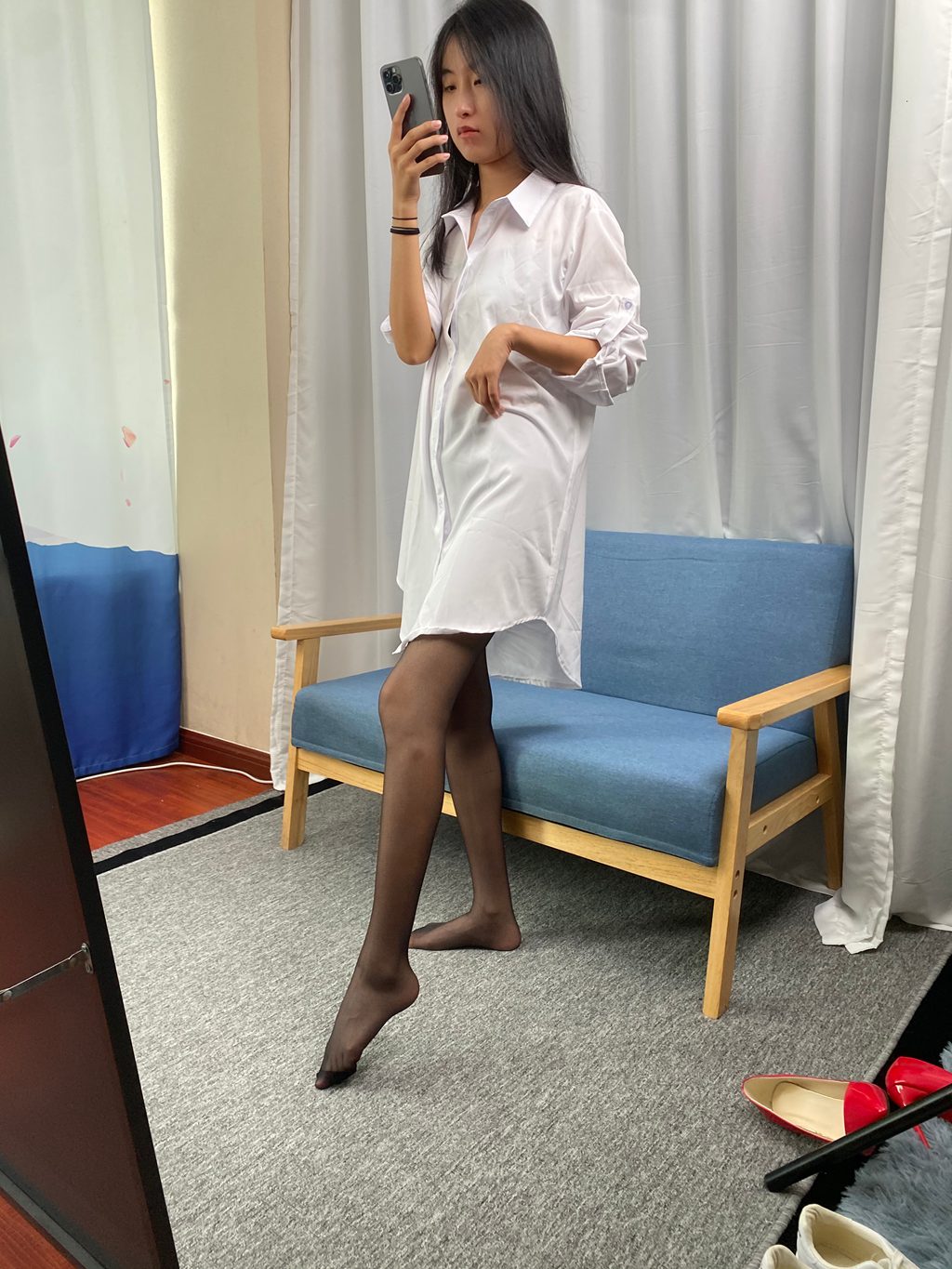 三禾摄影 NO.051 白衬衣 嘿丝 高跟 [128P/9V/1.12GB] 三禾摄影-第2张