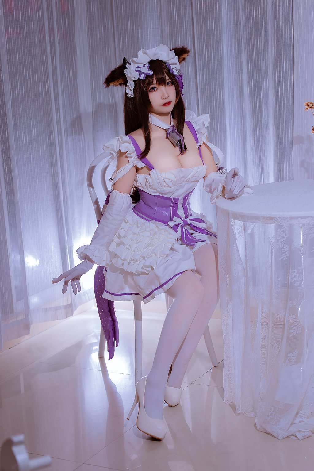 人气动漫博主@二佐Nisa 碧蓝樫野同人女仆 [31P/195MB] 网红写真-第3张