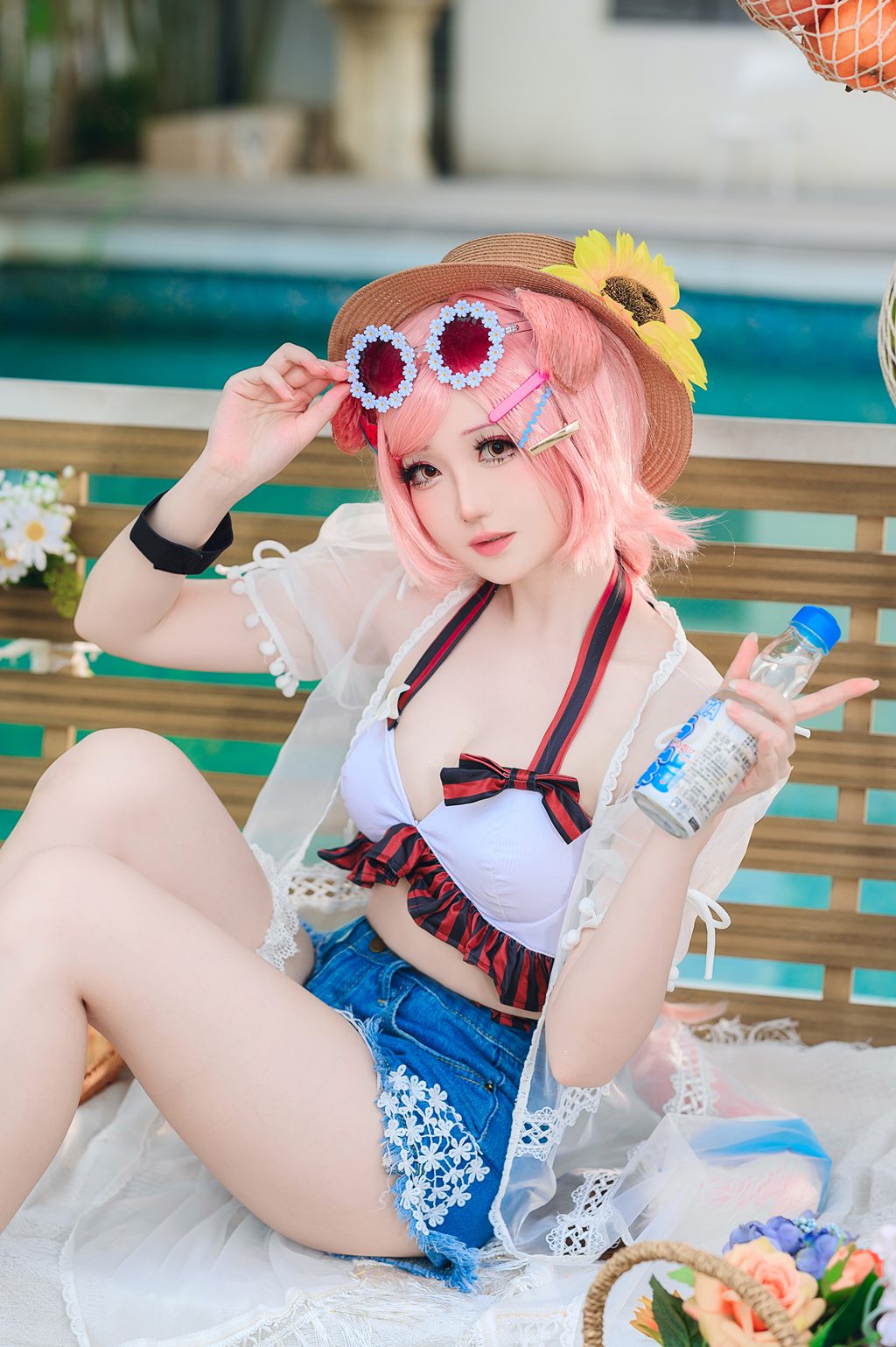 动漫博主@焖焖碳 明日方舟 澄闪泳装 [22P-166MB] 网红写真-第3张