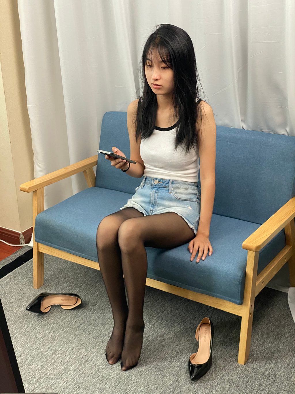 三禾摄影 NO.057 嘿丝 高跟 牛仔短裤 [138P/0.98GB] 三禾摄影-第3张