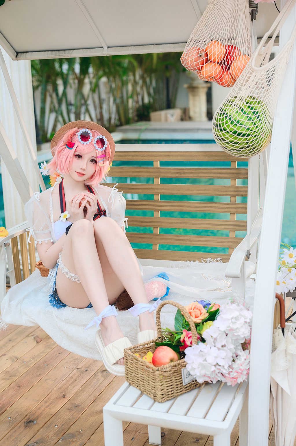 动漫博主@焖焖碳 明日方舟 澄闪泳装 [22P-166MB] 网红写真-第2张