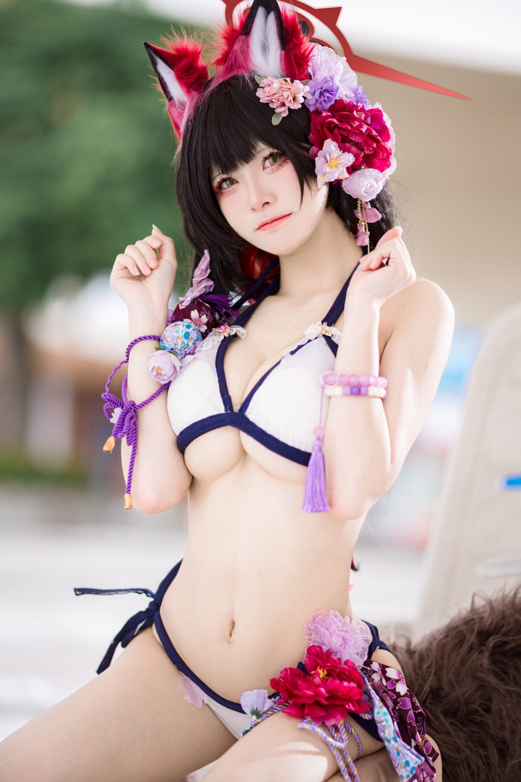 人气Coser@九柒喵 狐坂若藻水着 [23P/167MB] 网红写真-第3张